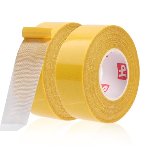 2 Rolls Ruban Adhésif Double Face Robuste, 30mm x 20m Double Face Extra Fort Transparent, Ruban adhésif double face extra fort, Facile à couper et à enlever, pour tapis, photo, voiture ou extérrieu