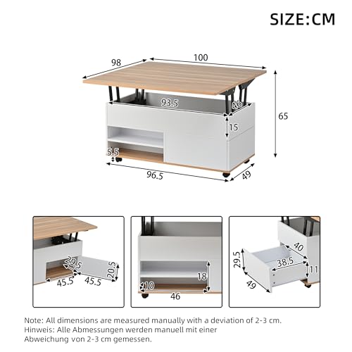 Table d'appoint pour salon modulable couleur bois pour apéritifs - 3