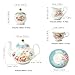 Imagen de fanquare Juego de Té de Porcelana de 15 Piezas de Flores de Colores
