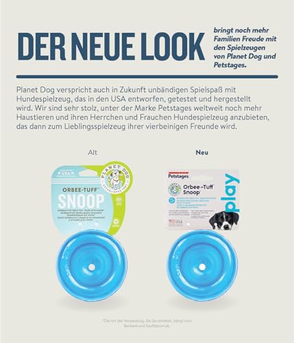 Planet Dog Orbee-Tuff Lil' Snoop - Interaktives Spielzeug für Hunde - Snackball - Royalblau - Klein