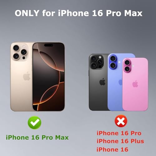 JGS for iPhone 16 Pro Max Case 6.9", Military Grade 3 in 1 Heavy Duty Shockproof/Drop Proof Case with 2 PCS Tempered Glass Screen Protector, Includes Holster Clip Kickstand (Black) by JGS - Used condition - Image 3