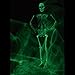 AltSkin Adult/Kids Full Body Stretch Fabric Zentai Suit - Glow in the Dark Skeleton - Glowing Skeleton Costume for Halloween (Medium)