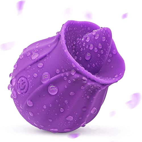 2024 New Roses Shape Sucker for Women Toy Sex Tongues Quiet 10 Speed Adult Toys Waterproof Automatic Electric Adult Toys Machine Pleasure Gifts-Purple-S42