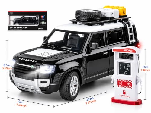 Image of Magicwand Die-Cast Zinc Alloy 1:24 Scale Defender Camping【Random Color】【Large】 with 6 Openable Doors,Lights & Music【Pack of 1】