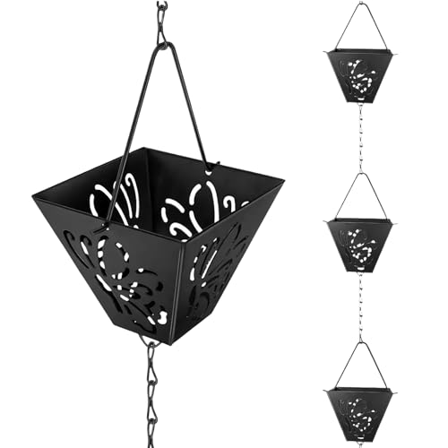 Cadena de lluvia de 8.5 pies con construcción de metal resistente MALSSE 5