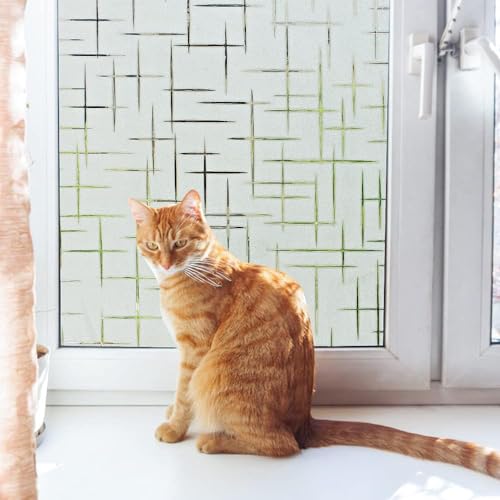 Image of WISDOM Privacy Window Film Sticker(16x84 in) Decorative Plus Frosted Vinyl Film