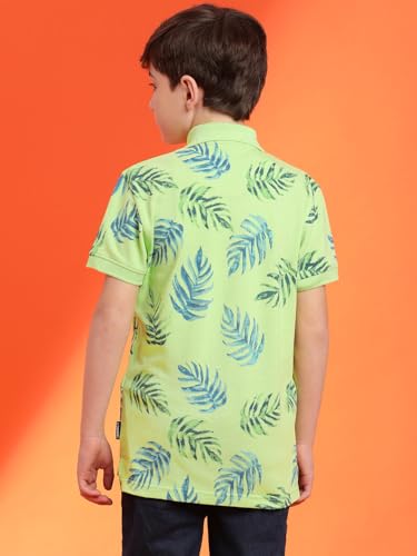 Image of Li'l Tomatoes Boys Cotton Pique Polo T-Shirt | Striped Half Sleeve Casual Summer Wear | Soft & Breathable | 9-16 Years