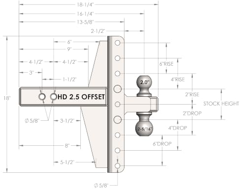 Image of Bulletproof 2.5 inch Heavy Duty 4 inch & 6 inch Offset Hitch