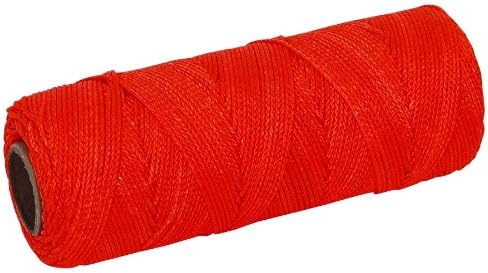 MARSHALLTOWN Masonry Line, Twisted Nylon, Fluorescent Orange, 1000 Foot, #18 Line Size, Masons and Archaeology, ML588