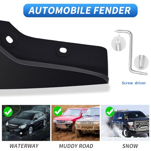 Image of Custom Fit for Mud Flaps Ford Edge Sport 2015-2019 Mud Splash Guard Front and Rear 4-PC Set