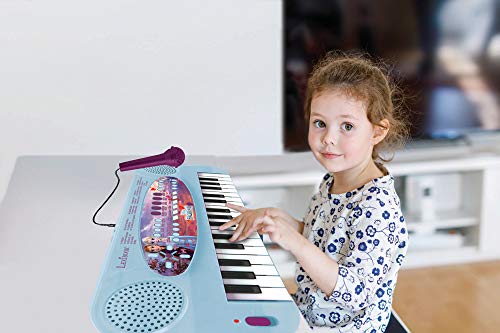 Lexibook, Die Eiskönigin, Elektronisches Keyboard, 32-Tasten-Klavier, Mikrofon zum Singen, 22 Demo-Songs, batteriebetrieben, Blau/Lila, K703FZ