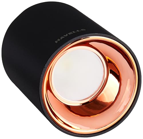 Image of Havells Crysta Deco Surf Cob 12W 6K Rose Gold B,Led-Spotlights,Energy Efficient,Long Life of 25000 Burning Hours,Beam Angle of 36,Metal Body Cob with Integrated Driver,Cool Daylight (6500K)