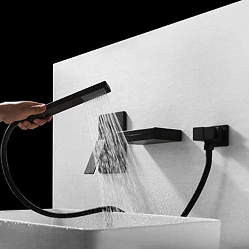 Kit mitigeur cascade mural cuivre multifonction avec douchette et flexible - 3