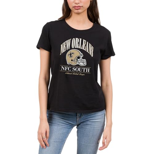 New Orleans Saints NFL Prep - Officially Licensed Women's Short Sleeve Fan Tee Black