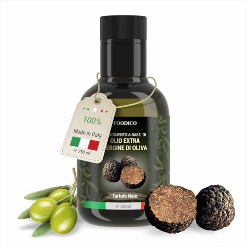 Foodico Trüffelöl mit schwarzem Trüffel | Italienisches Olivenöl Extra Vergine | intensiv | 250 ml