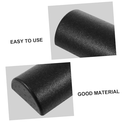 Rodillo de espuma ligero para yoga y masaje, color negro, para alivio muscular y mejora de la circulación, superficie lisa para espalda, hombros, cuello, piernas, fitness y yoga miniatura 4