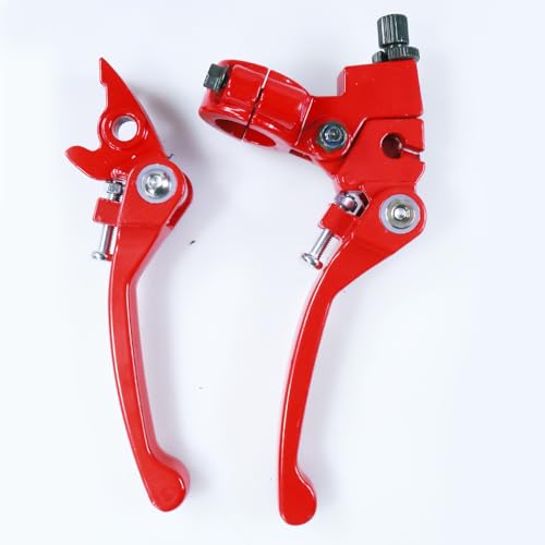 Image of HOLATO Folding Clutch Brake Lever for 50cc 70cc 110cc 125cc 140cc 150cc Apollo RFZ125 DB007 DBX15 X18 X19 Tao Tao DB17 DB27 Coolster M125 SSR Thumpstar Chinese Pit Dirt Bike Motorcycle Red