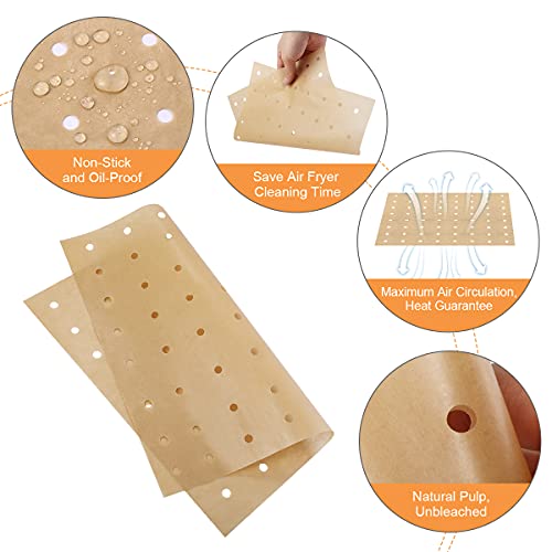 Aieve 200 Pcs Air Fryer Liners For Xl Air Fryer Ovens, 11X12 Inches Nonstick Parchment Paper For Air Fryer Accessories For Ninja Foodi, Ninja Sp101 Ninja Dt201/Dt251 Xl Air Fryer #TOP2