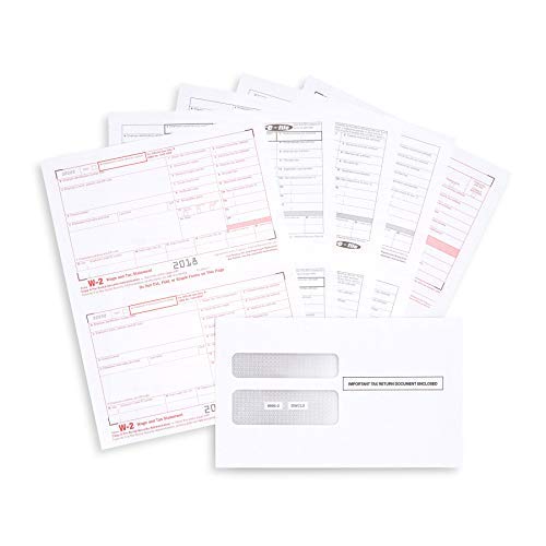 Blue Summit W2 Forms 2025 with Envelopes, 4 Part W2