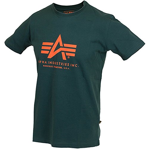 Preisvergleich Produktbild ALPHA INDUSTRIES Basic Logo T-Shirt Logo Shirt (L, Dark Petrol)