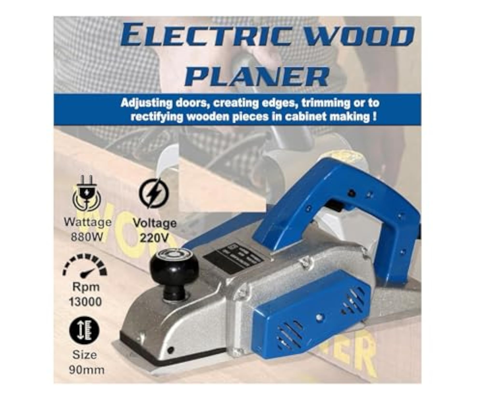Professional 90mm Electric Planner Machine