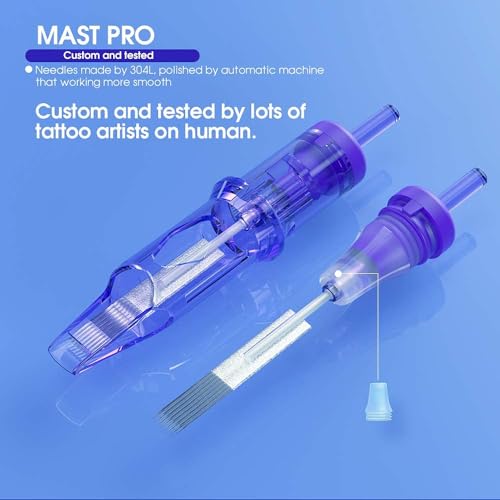Image of Mast Tattoo Pro Tattoo Cartridge Needles 50pcs Assorted Tattoo Needles #12 Round Liner Mixed 5RL 7RL 9RL 11RL 13RL