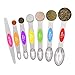 Set di 7 cucchiai dosatori magnetici in acciaio inox impilabili su entrambi i lati cucchiaini e cucchiai per misurare ingredienti secchi e liquidi