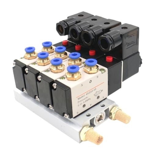 Électrovanne pneumatique 4V210-08 AC110V avec raccords 12mm - 2