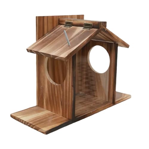 Squirrel Feeder House,Pine Wood,Squirrel Feeder for Outside,Perfect for Storing Nuts and Corn, Insulated and Breathable,Adaptable to All Kinds of Weather