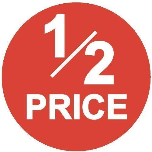 Price Stickers 10 Percent Off Marked Price Stickers - Pack of 10000-45mm