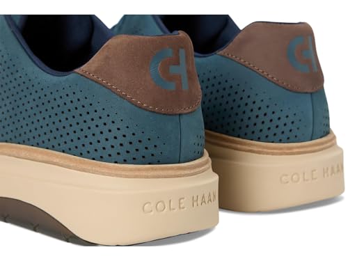 Cole Haan Cole Haan Men's Grandpro Featherarc Laser Sneakers, Orion Blue Nubuck/Oxford Tan/Lava, 7.5-M US