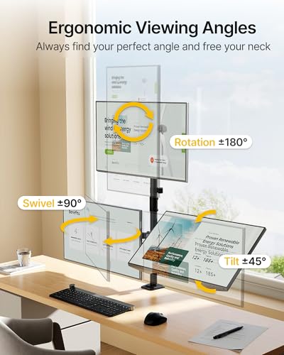 Image of monTEK Triple Monitor Stand for 17-32 inch Screens, 22 lbs Each