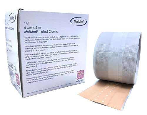 MaiMed - plast classic Wundschnellverband Wundpflaster Pflaster Box 6cm x 5m (1 Box) Cover