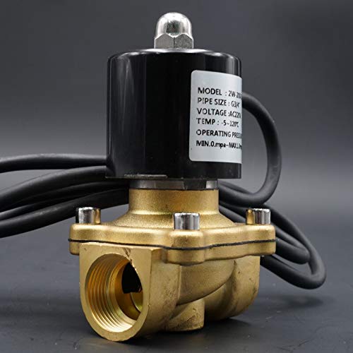 BEVANNJJ ZYY válvula solenoide impermeable, válvula de agua, válvula de 1/2 pulgada 3/4 pulgada 1 pulgada 2 pulgadas, normalmente cerrada, CA CC, IP68, fuente bajo el agua (especificación: 1 1/4