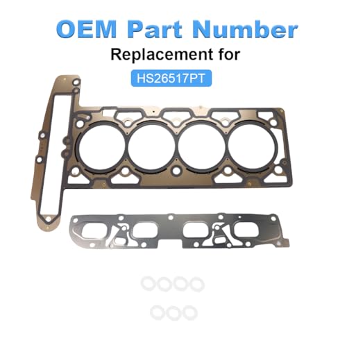 Image of Head Gasket Set Compatible with Chevy Captiva Sport Equinox Impala Malibu Orlando Buick Allure Lacrosse Regal Verano GMC Terrain 2010-2017 2.4L Replacement for HS26517PT