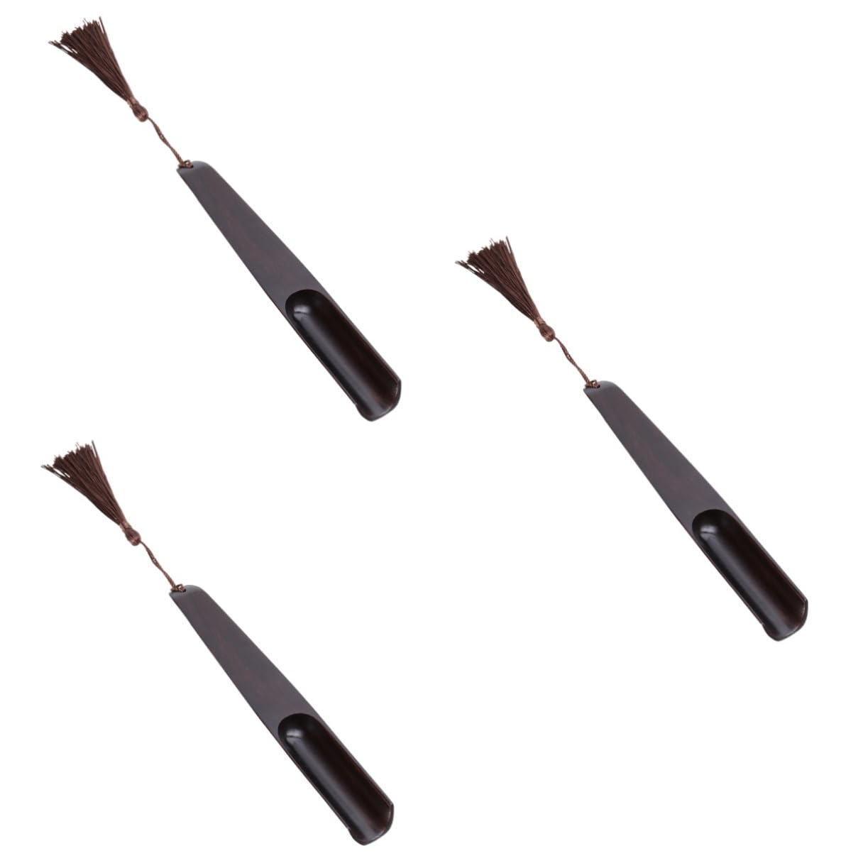 SOLUSTRE 3pcs Sandalwood Tea Scoop Coffee Bean Shovel Teaware Accessory for Home Office Tea House Restaurant Flour Nuts More