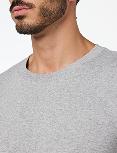 Carhartt, Herren, Lockeres, schweres, langärmliges T-Shirt mit Logo-Grafik auf dem Ärmel, Grau meliert, L – Ansicht 2