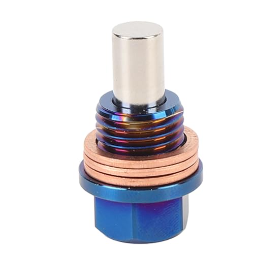 UPALDHOU Magnetic Oil Drain Plug, M14 X 1 5 Ti Alloy Engine Oil Sump Drain Nut with 3 Gaskets, for Vehicle