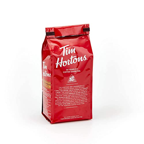 Tim Hortons Colombian, Medium-Dark Roast Ground Coffee, Perfectly Balanced, Always Smooth, Made With 100% Arabica Beans, 12 Ounce (Pack Of 6) #TOP1