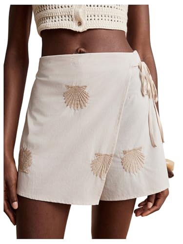 Image of SweatyRocks Women's Boho Mini Skirts Floral Shorts Tie Side Wrap Skorts