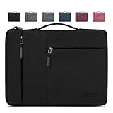 【GRAN PORTABILIDAD】 El asa retráctil le permite llevar su computadora portátil con comodidad. Es más fácil deslizarlo en la mochila o sacarlo solo necesita abrir un poco el bolsillo. El diseño delgado y liviano permite llevar la funda para computadora portátil a donde quiera que vaya, disfrute de la sensación de comodidad y estilo por completo.