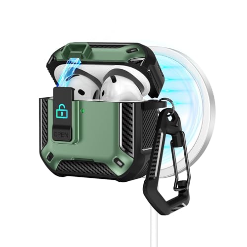 Carcasa AirPods Pro 2 silicona rígida verde a prueba de golpes de 2022