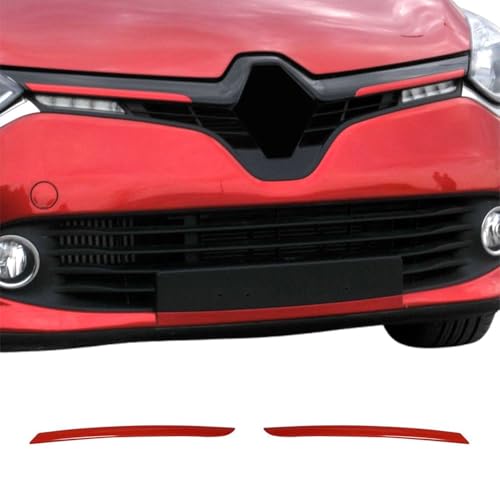 Moulure de grille de calandre en acier rouge pour Renault Clio IV 2012-2016