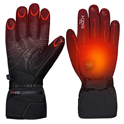 Heated Gloves Men Women,7.4V 2200mAh Electric Rechargeable Battery Heated Motorcycle Gloves,Winter Snow Skiing