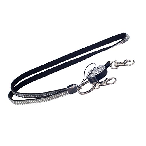 Preisvergleich Produktbild Schlüsselband Umhängeband Lanyard Strass Abzeichenhalter Schlüsselanhänger - Weiß