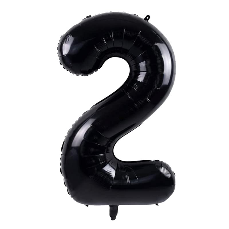 Image of Black 32 Inches 2 Numbers Shape Large Big Foil Helium Balloons For Party Decorations In Happy Birthday Anniversary Office Items Materials Set Pack, Pack Of 1