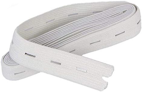 Well Made Tools A Roll of Foldable Clean Finishing Elastic, Shorts, Skirts, Buttonhole Knit Elastic - White, 2cmW, 40 Meters