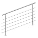 Produktbild Treppengeländer Edelstahl 5 Querstäbe 160cm Brüstung Handlauf Geländer Treppe