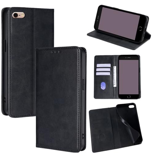 Jiajihua Funda Compatible con Huawei Nova 7 Funda con Cierre magnético y Soporte Plegable para Tarjetas y Cartera Black