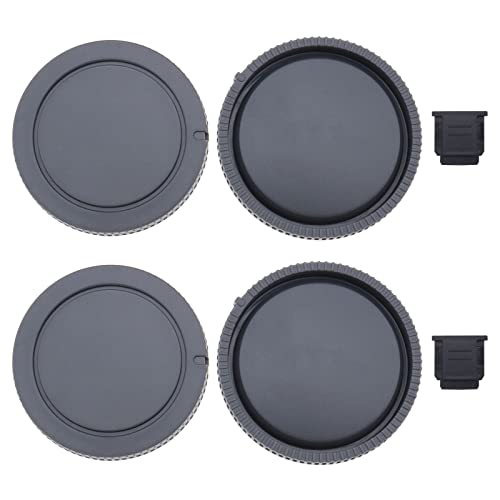 Tapa de lente trasera Sony E-Mount pack de 2 juegos protectores de plástico gris para cámara